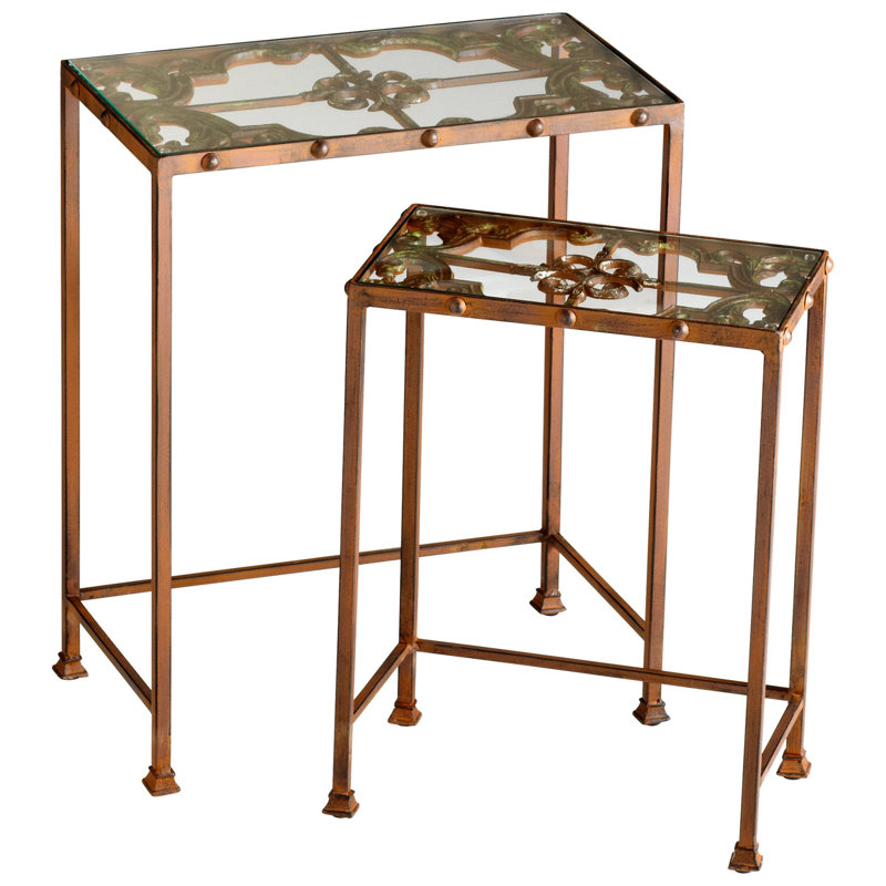 Tables gigognes en verre Gunnison