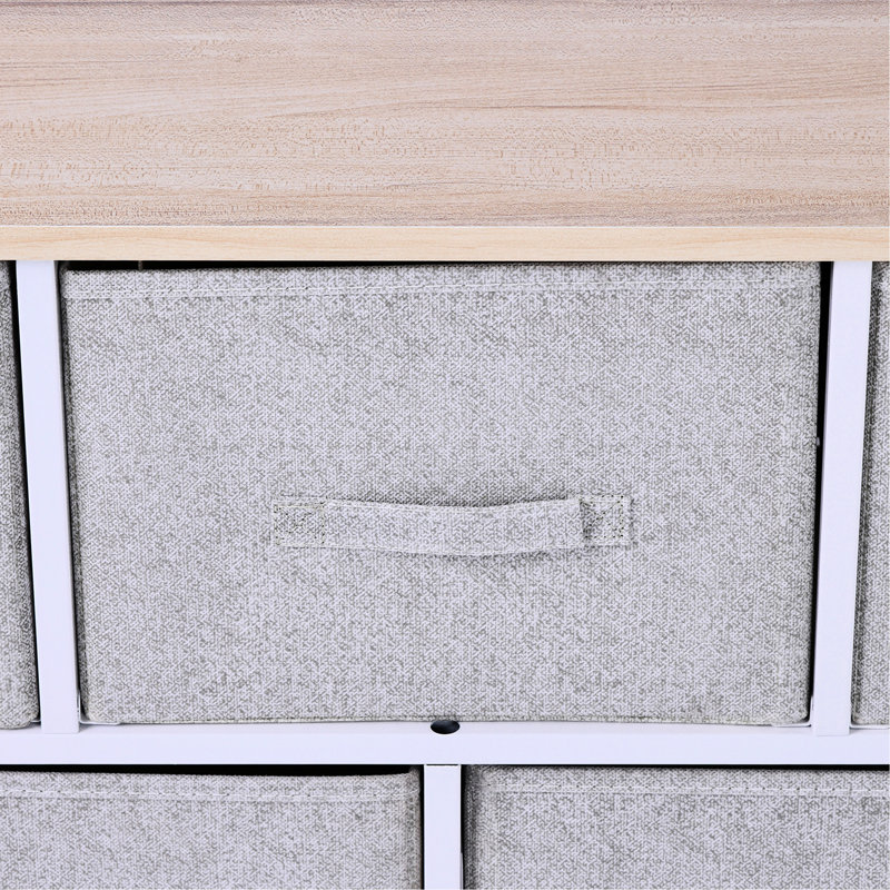 5 commode horizontale pour chambre à coucher et rangement efficace gris avec cube de rangement en acier thermolaqué