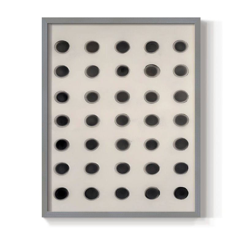 Abstrait, impression encadrée XL III - prêt à être accroché, Gris, H 29 po x l 23 po
