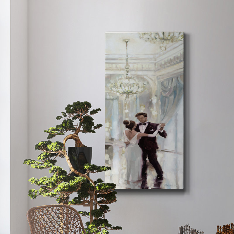Ballroom Dancing - peinture sur toile tendue, H 24 po x l 12 po x P 1 po