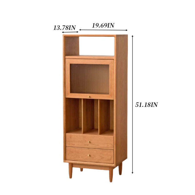 Bibliothèque simple en bois massif avec rangement