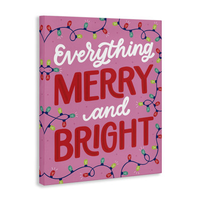 Art mural sur toile «Everything Merry and Bright», conception par Jalynn Heerdt