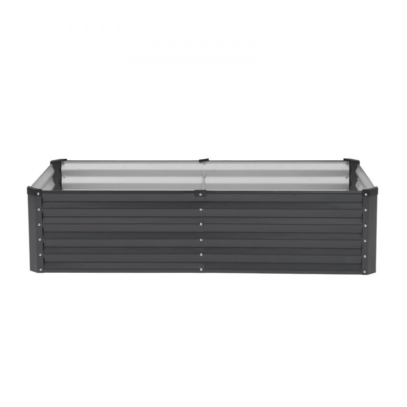 Metal Raised Garden Bed, 28cm H x 239.6cm W x 120.1cm D, Black
