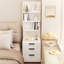 Armoire de rangement multimédia 51,2 po, blanc crème, salon