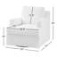 Fauteuil à bascule pivotant avec housse en duvet Isadoro-370770102