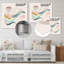 Vagues pastel multicolores - décoration murale moderne en métal-87831755