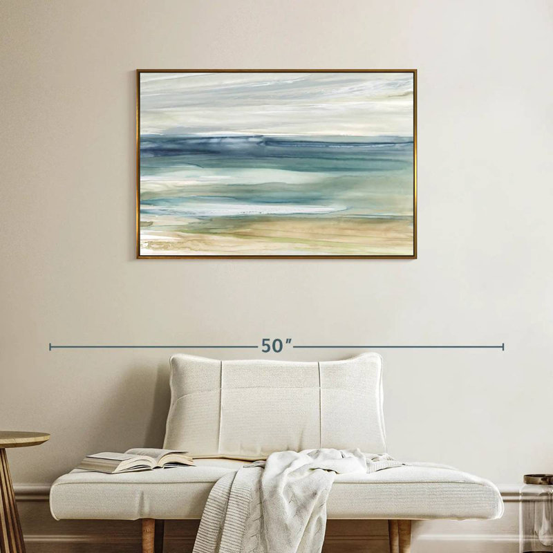 Brise océanique I, Cadre flottant doré, 37 po x 25 po