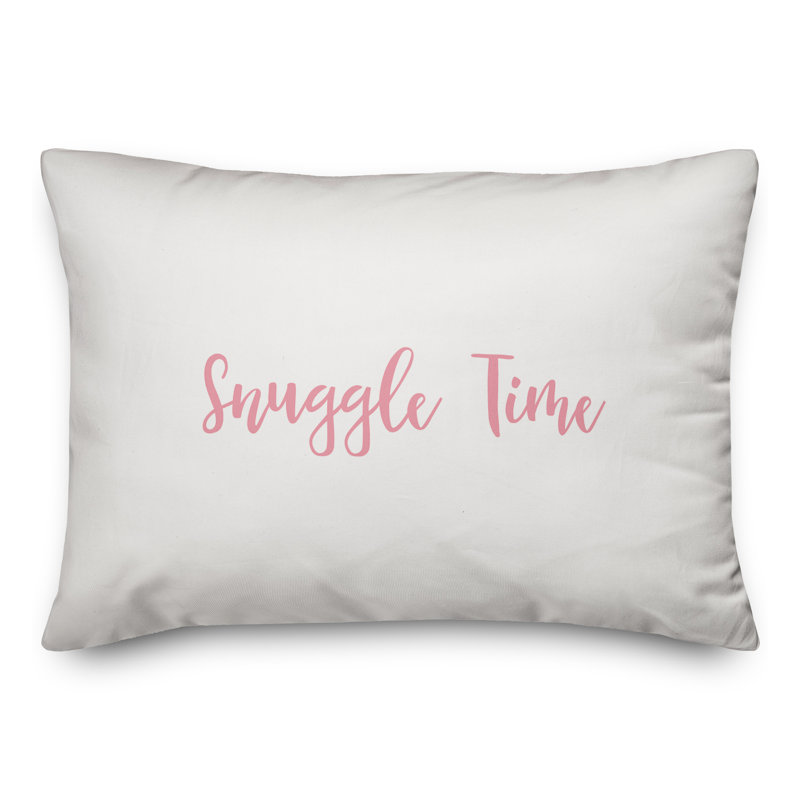 Throw Pillow, Pink/White