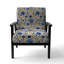 Chaise à accoudoirs rembourrée Blue Meadow Flowers