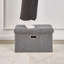 Banc de rangement avec repose-pieds de 19 pouces gris avec couvercle - repose-pieds rembourré avec rangement caché pour salon, chambre à coucher, vestibule, dortoir, petit appartement-1298501792