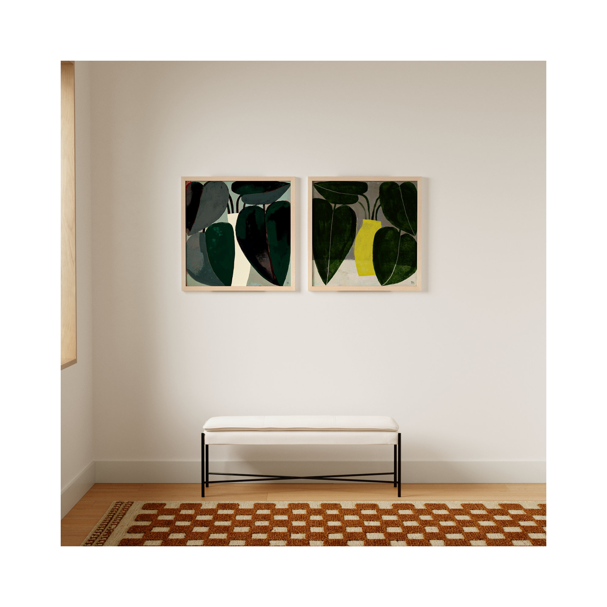 Plant Set Of 2 by Studiom, Brown, 30" H x 30" W