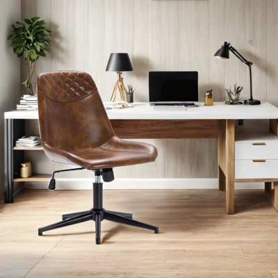 Mariello Adjustable Height Faux Leather Swivel Conference Chair
