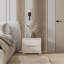 Valles bedside table with two drawers 50 cm cashmere