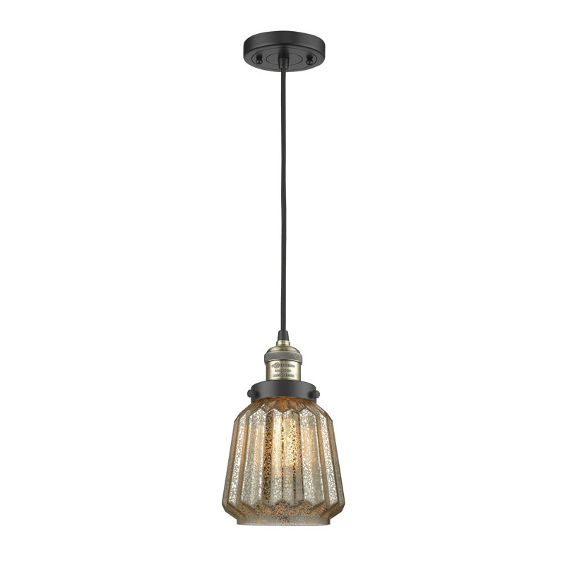 Luminaire suspendu 1 cloche pour une cloche Vinny, Mercure, Cuivre antique