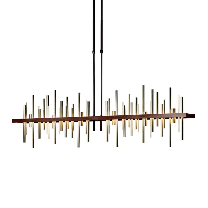 Cityscape 1 - Light Kitchen Island Linear LED Pendant, Sterling, Vintage Platinum