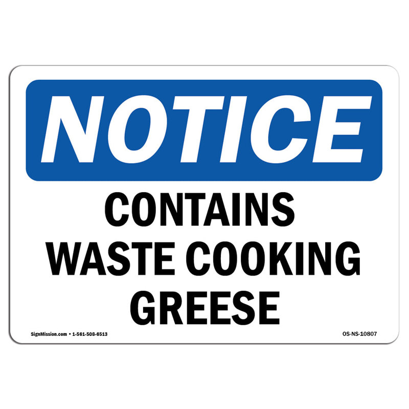 Contient un signe de graisse de cuisson