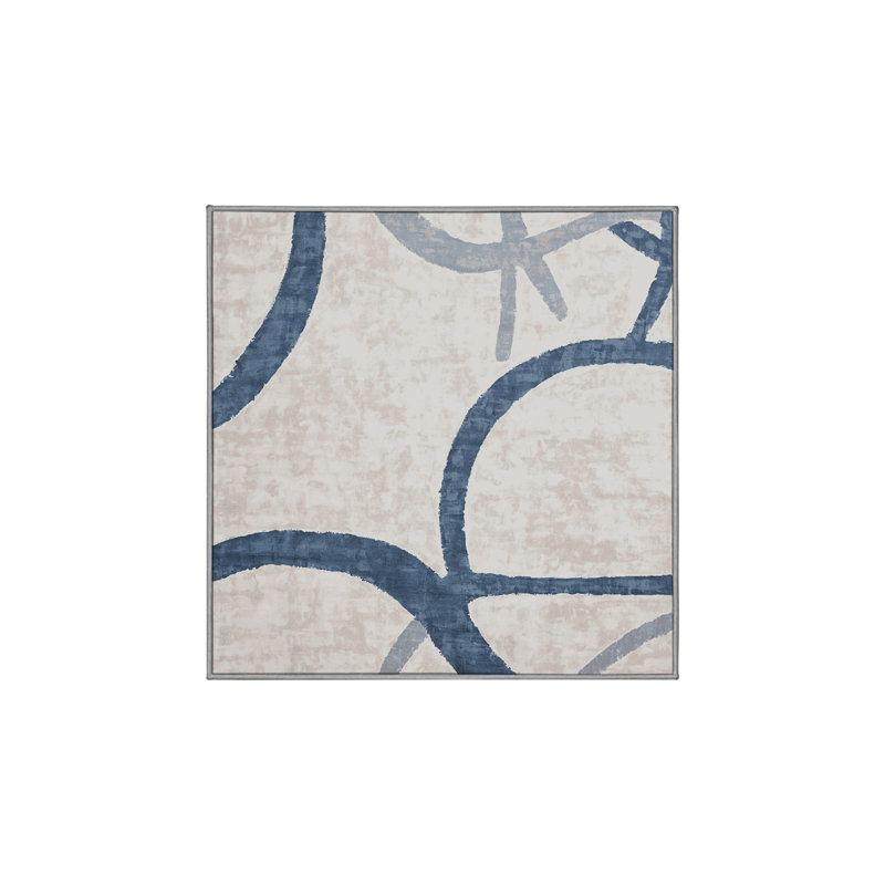 Tapis gris soyeux et moelleux, Rectangulaire 3 pi x 5 pi
