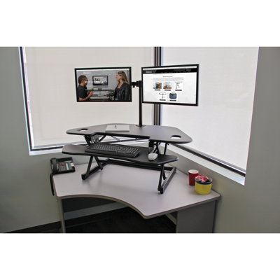 Paciano Height Adjustable Corner Standing Desk Converter