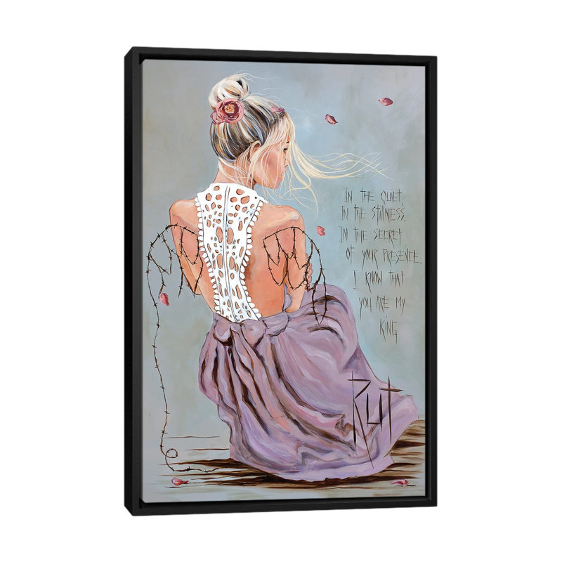 "In the quiet" par rut art Creations, reproduction d’art, Toile avec cadre noir, Pas de tapis, H 18 po x l 26 po x P 1,5 po