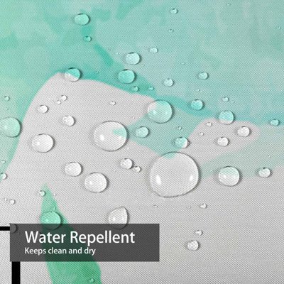 Sea Turtle Watercolor Underwater Art Waterproof Shower Curtain with 12 Hooks