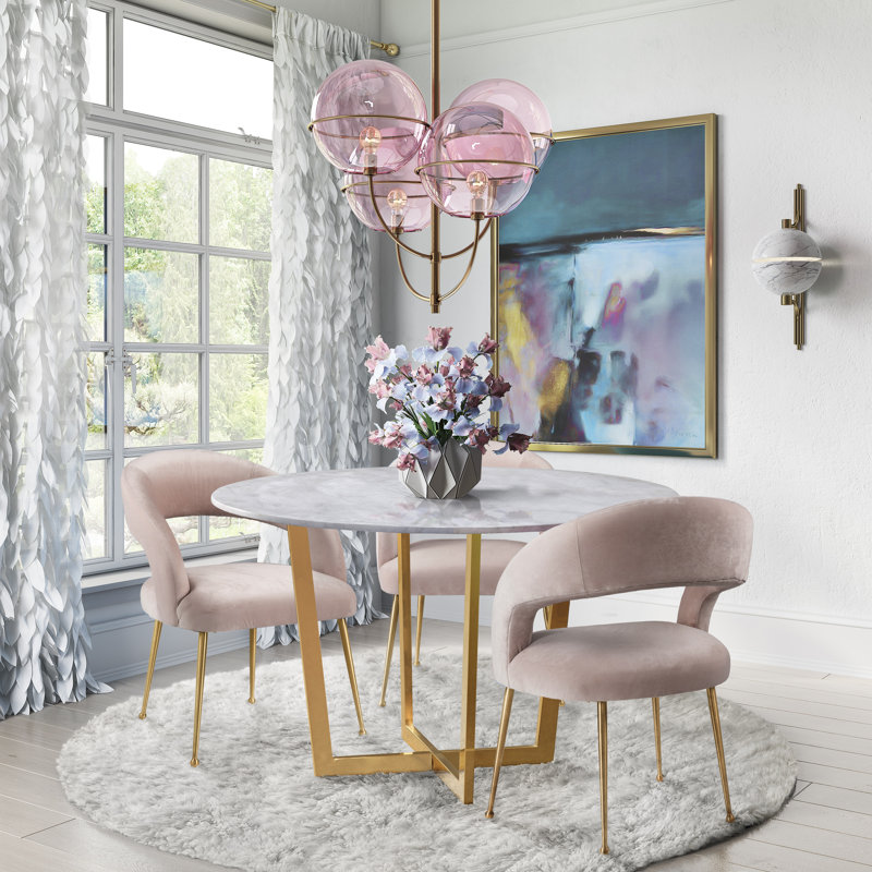  Chaise d'appoint en crème, Or, Beige