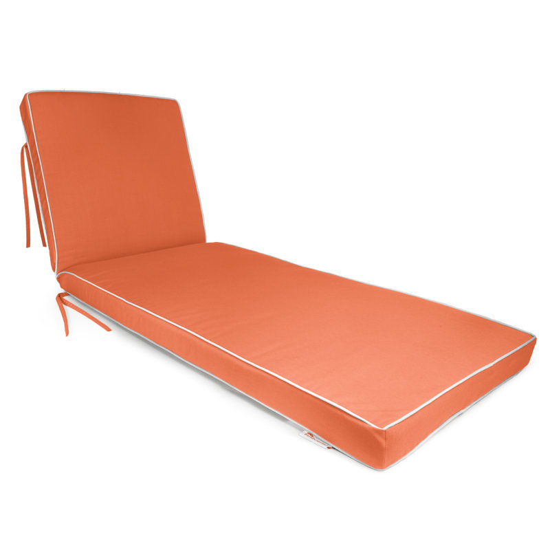 Sunbrella Outdoor 3'' Chaise Lounge Seat / Back Cushion, Cayenne