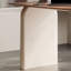 Bureau rectangulaire à 3 tiroirs en bois manufacturé brun noisette + blanc crème-108516515-108516514