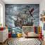 Papier peint bateau pirate avec lune et lune-696541237-696541231