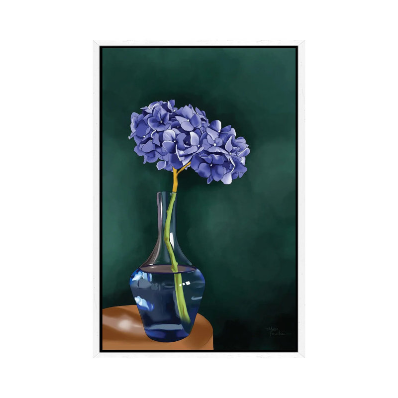 Hydrangea by Elza Fouche - Gallery-Wrapped Canvas Giclée on Canvas, White Framed, 101.6 cm H x 66.04 cm W