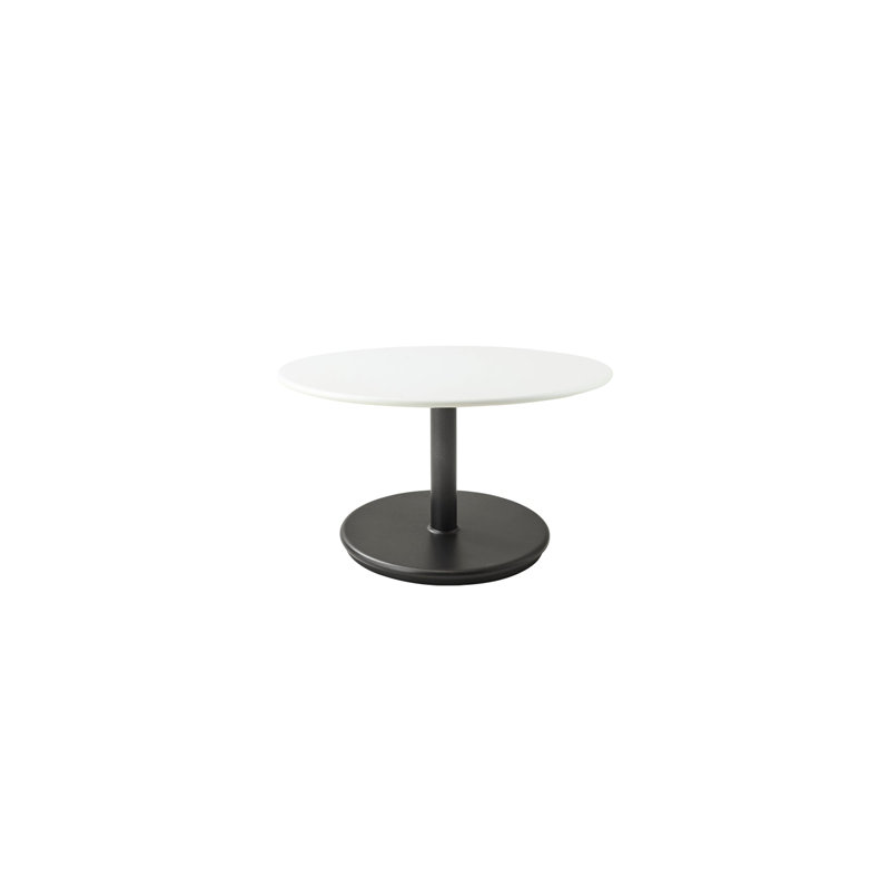 Go Outdoor Round, 15.8" H x 27.6" W x 27.6" D, Dark Gray, Black