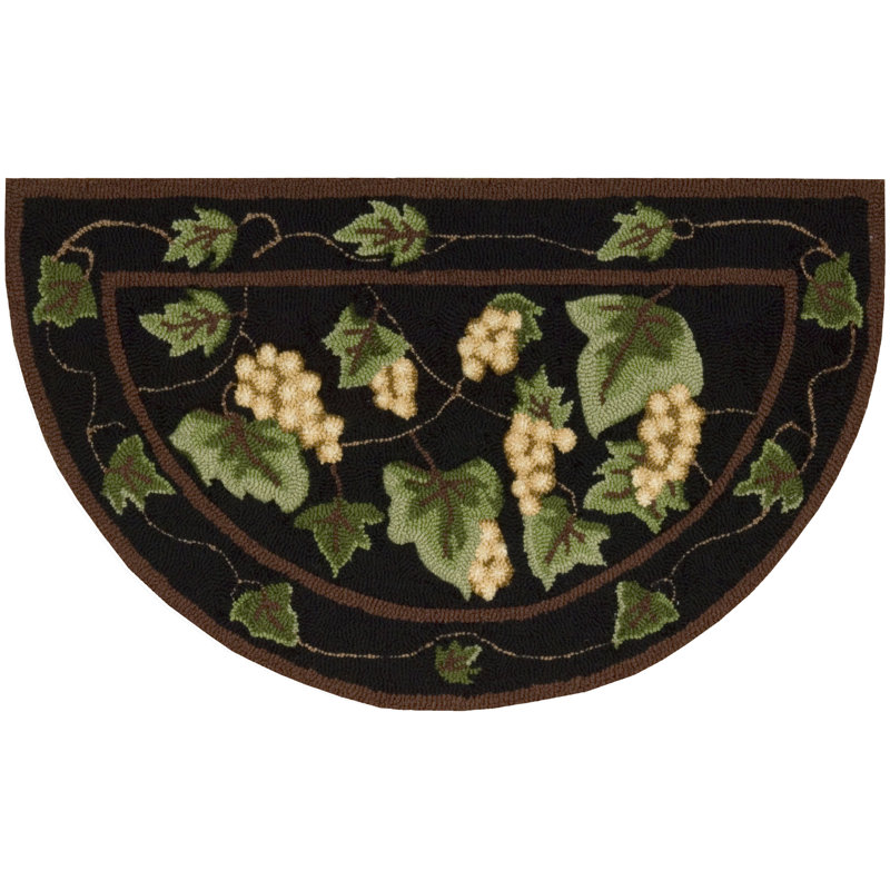Tapis noir / jaune Kavanaugh «Grapes»