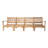Huntington 113'' Wide Rectangle Teak Patio Sofa with Cushions-73896639