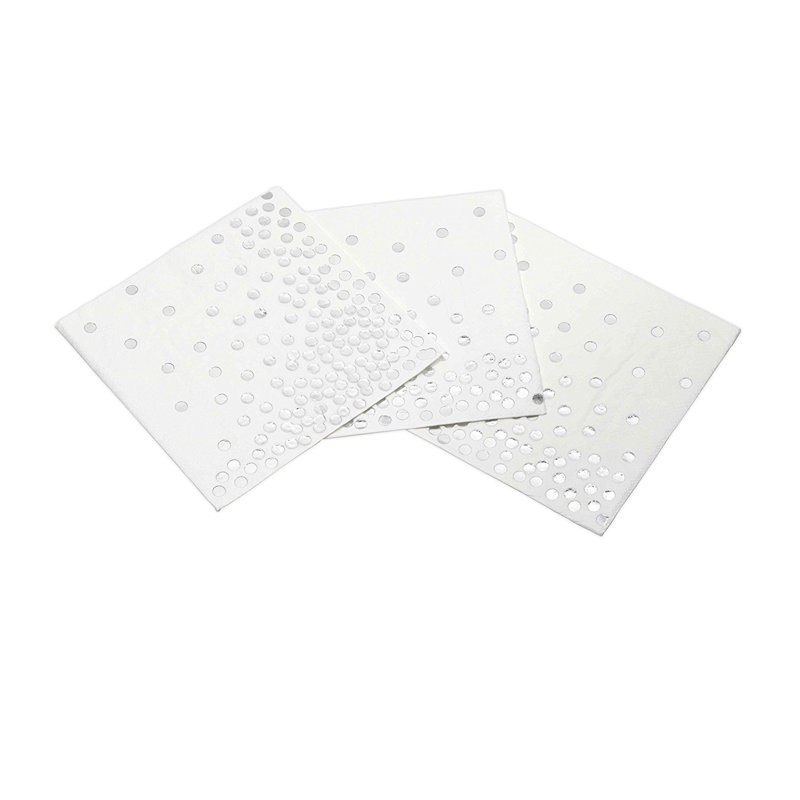 serviettes de repas à papier 6,5 po Ailish, Argent