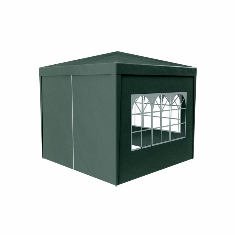 Auvent de mariage 10 pi x 10 pi pour tente de réception d'extérieur robuste + 4 murs amovibles, Vert