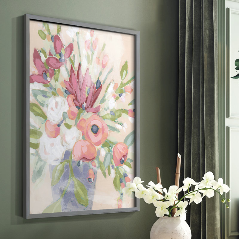 «Blush Array II», reproduction encadrée - bois massif, Gris, H 10 po x l 8 po