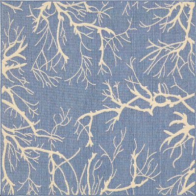 Outdoor Veranda Area Rug Waves Color