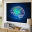 Reproduction d'art abstrait sur toile, "Art", "Brain At The Center Illuminated"-932759491