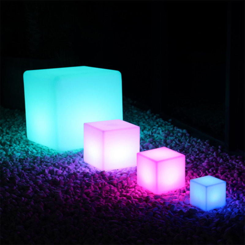 10'' Battery Powered Integrated LED Color Changing Outdoor Floor Lamp