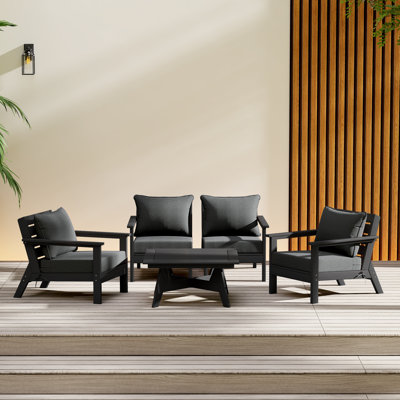 Ensemble de conversation à assise profonde 5 pièces