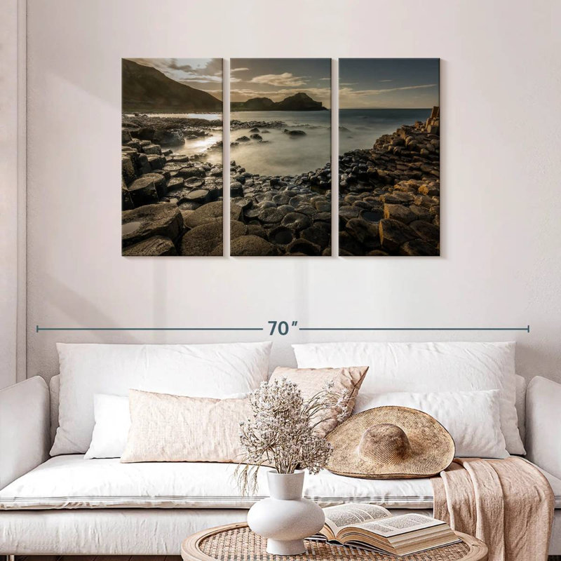 Aime Giant's Causeway At Sunset, 28" H x 45" W