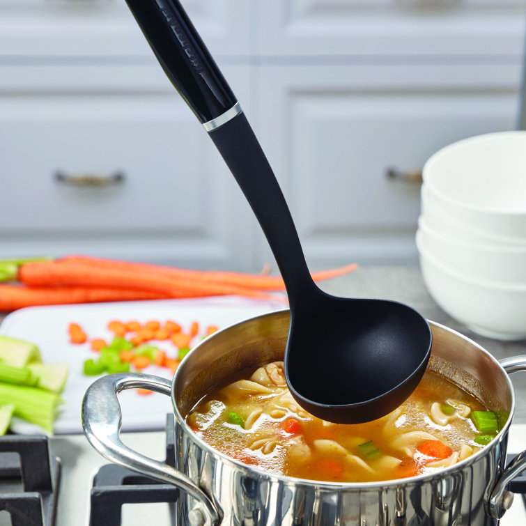 13 inch Silicone Soup Ladle for Kitchen, Cooking | U-Taste Aqua Sky