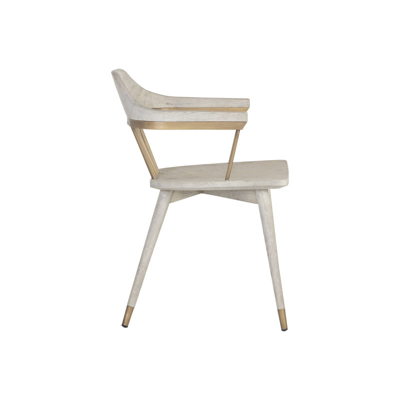 Westport Solid Wood Arm Chair, Gray