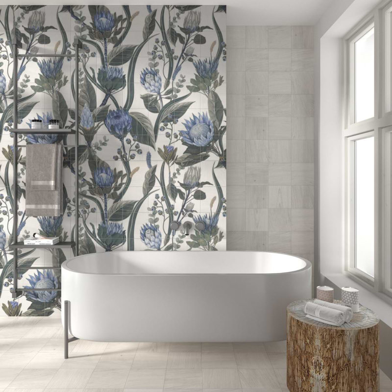 Angela Harris Wilder 7.87 In. X 7.87 In. Matte Porcelain Floor And Wall Mural Tile (15.49 Sq. Ft. / Case)
