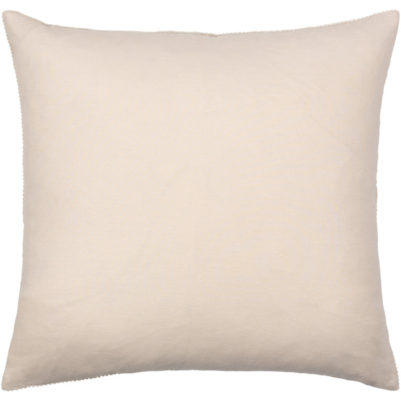 Selma Cotton Throw Pillow, Beige, 18" x 18"