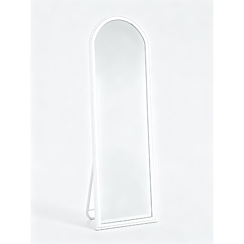 Miroir de 63 po x 20 po pour le salon, 3 motifs de couleurs d'éclairage réglables, fonction de mémoire, miroir de plancher sans cadre, réglages de température, placement sans effort, alliage d'aluminium