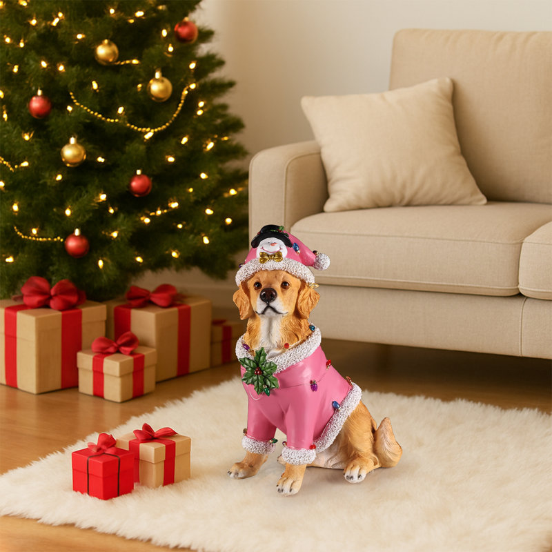 Figurine de Noël 19,69 "Golden Retriever
