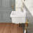 Ellai White Ceramic Utility Sink 24" x 19" x 16.5" Wall Mounted Laundry Sink with 8 Inch Center Faucet