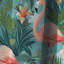 Flamingo Paradise - motif tropical I - Rideau floral - Rideau floral occultant en velours - 1 panneau-107549365