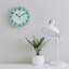 Décoration murale sarcelle silhouette corail 12 x 12 po