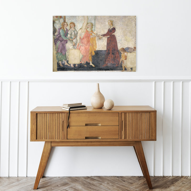 Venus And The Graces Offering Gifts To A Young Girl, 1486 Abstract Contemporary Landscape Wall Art Print